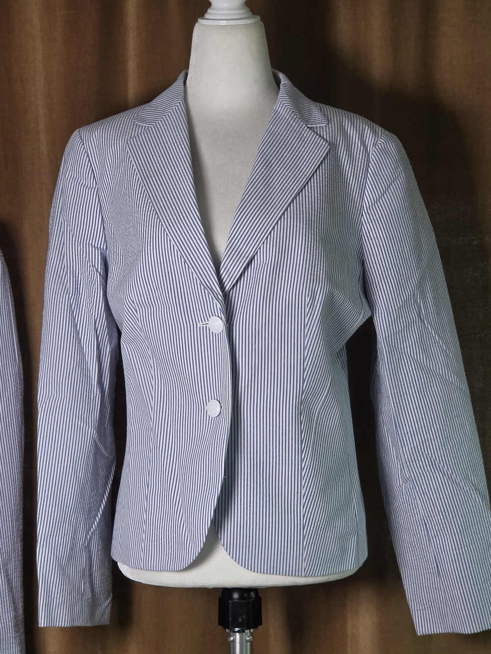 Brooks Brothers NWT Seersucker Suit 14P Blue White Stripe - Picture 2 of 11